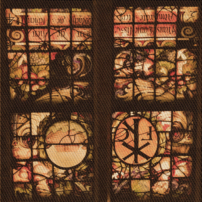 Round Patterned Black Brown Rug, pat3424org