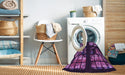 Machine Washable Transitional Dark Purple Rug in a Washing Machine, wshpat3424pur