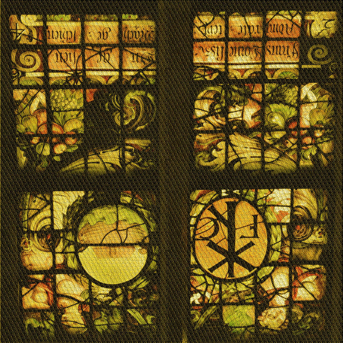 Round Patterned Black Brown Rug, pat3424yw