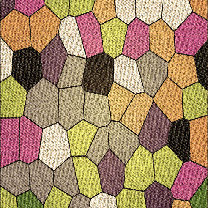 Patterned Metallic Gold Rug, pat3425brn