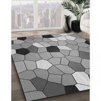 Patterned Cloud Gray Rug, pat3425gry