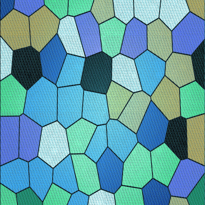 Patterned Turquoise Green Rug, pat3425lblu