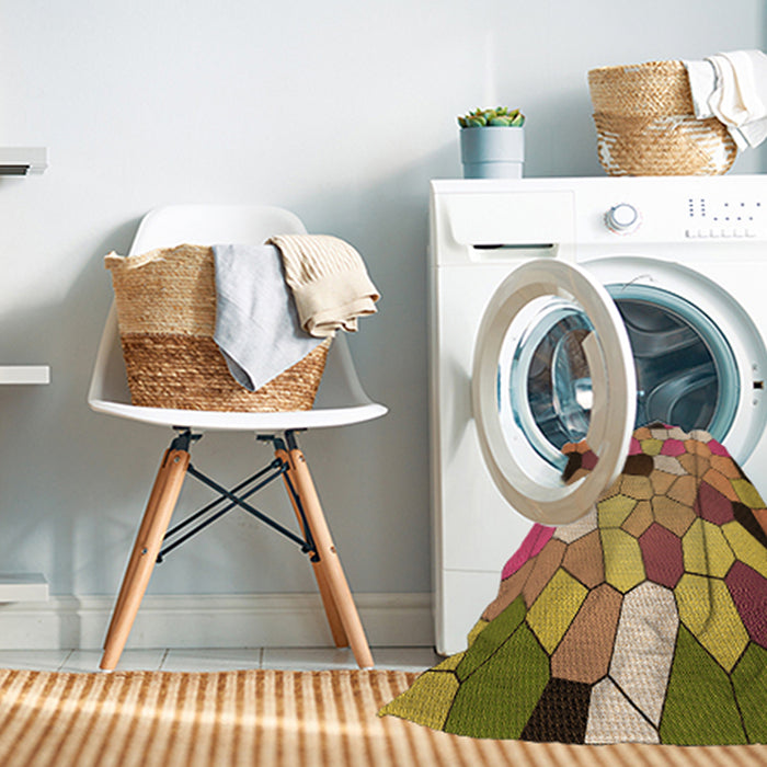 Machine Washable Transitional Yellow Rug in a Washing Machine, wshpat3425org