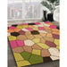 Machine Washable Transitional Yellow Rug in a Family Room, wshpat3425org