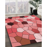 Patterned Red Rug, pat3425rd