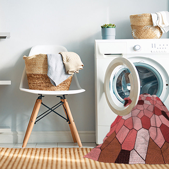 Machine Washable Transitional Red Rug in a Washing Machine, wshpat3425rd