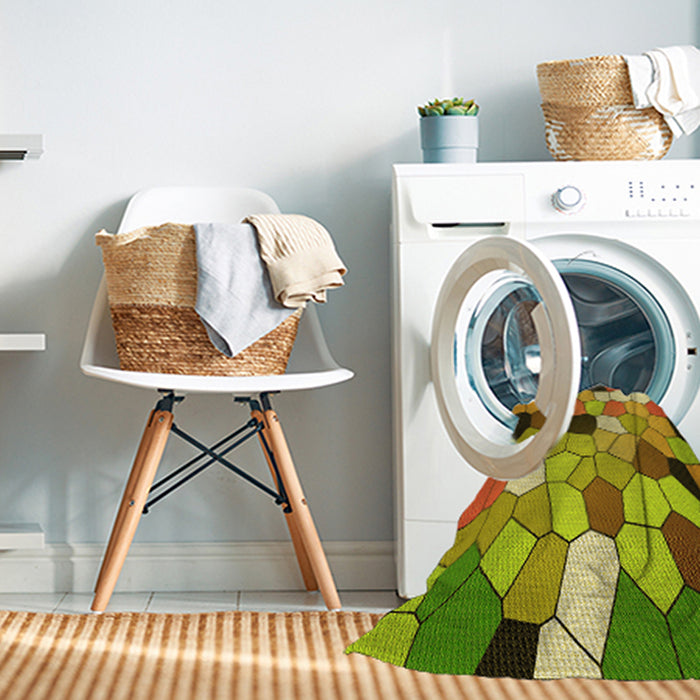 Machine Washable Transitional Mahogany Brown Rug in a Washing Machine, wshpat3425yw