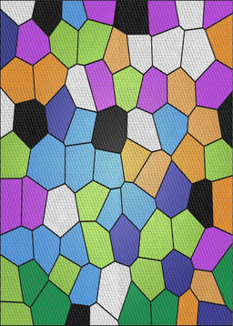 Patterned Purple Modern Rug, pat3425