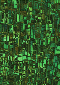 Machine Washable Transitional Dark Forest Green Rug, wshpat3426grn