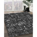 Machine Washable Transitional Midnight Gray Rug in a Family Room, wshpat3426gry