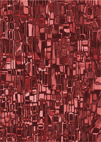 Machine Washable Transitional Red Rug, wshpat3426rd