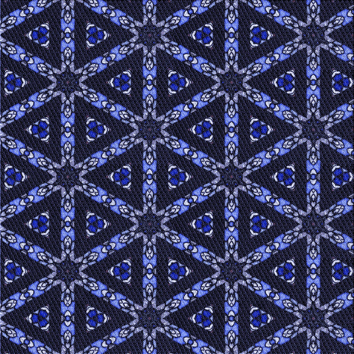 Round Patterned Night Blue Rug, pat3427blu