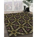 Machine Washable Transitional Midnight Gray Rug in a Family Room, wshpat3427brn