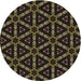 Square Patterned Midnight Gray Rug, pat3427brn