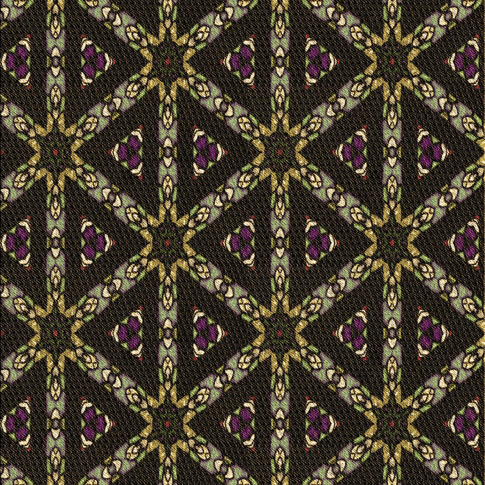 Patterned Midnight Gray Rug, pat3427brn