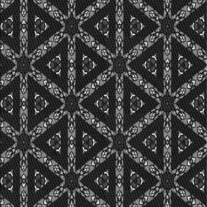 Patterned Black Rug, pat3427gry