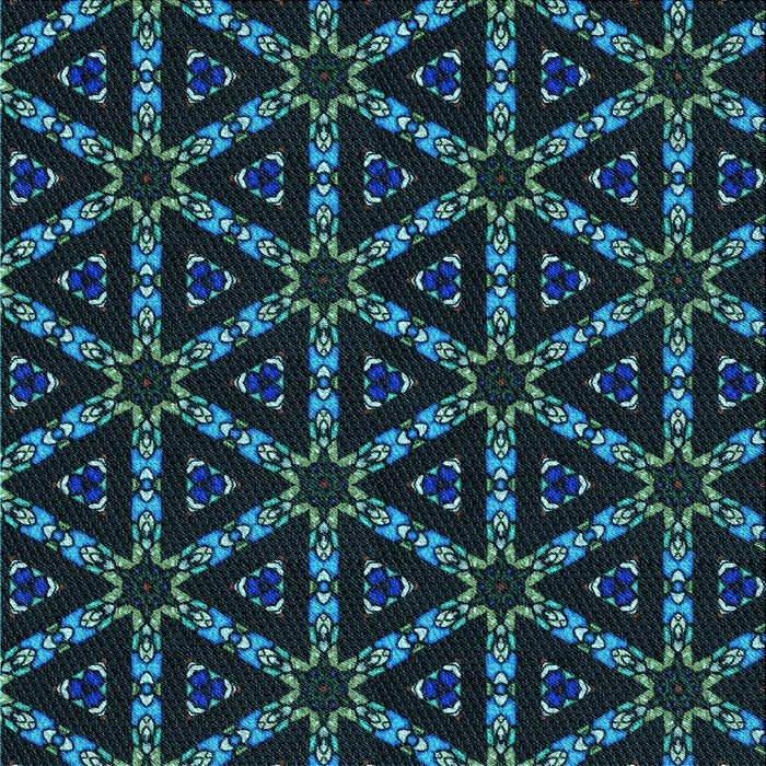 Round Patterned Deep Teal Green Rug, pat3427lblu