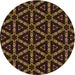 Square Patterned Light Brown Rug, pat3427org