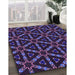 Machine Washable Transitional Purple Sage Bush Purple Rug in a Family Room, wshpat3427pur