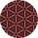 Square Machine Washable Transitional Cherry Red Rug in a Living Room, wshpat3427rd