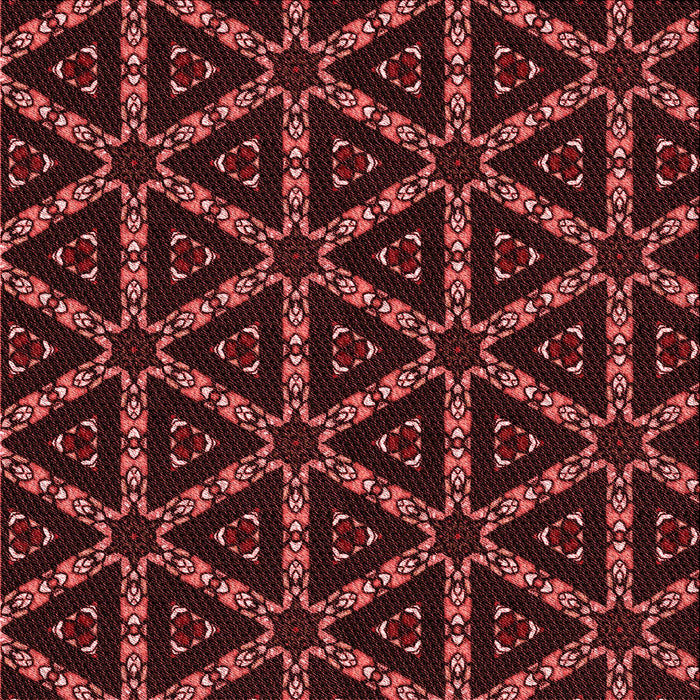 Round Patterned Cherry Red Rug, pat3427rd