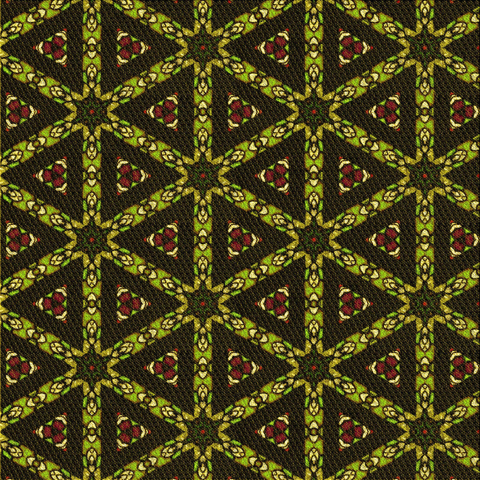 Round Machine Washable Transitional Dark Yellow Green Rug, wshpat3427yw