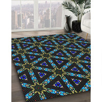 Patterned Green Novelty Rug, pat3427