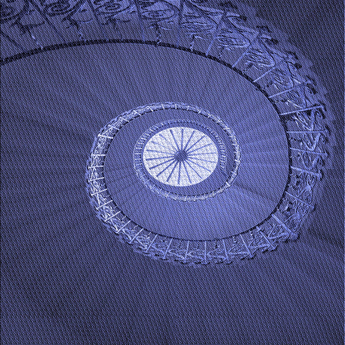 Patterned Royal Blue Rug, pat3428blu