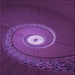 Round Patterned Dark Orchid Purple Rug, pat3428pur