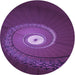 Square Machine Washable Transitional Dark Orchid Purple Rug in a Living Room, wshpat3428pur