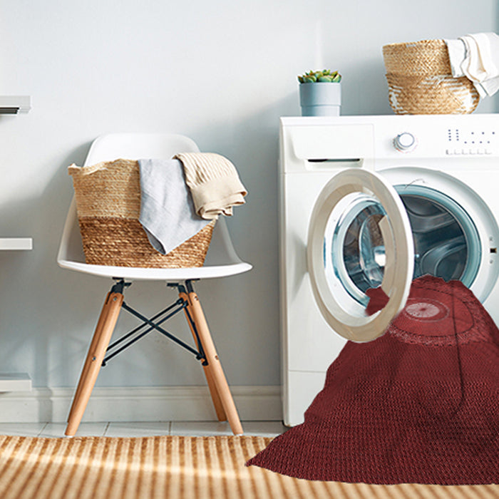 Machine Washable Transitional Cranberry Red Rug in a Washing Machine, wshpat3428rd