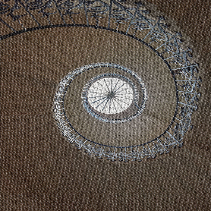 Patterned Black Brown Novelty Rug, pat3428