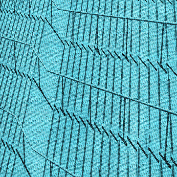 Machine Washable Transitional Bright Cyan Blue Rug, wshpat3429lblu