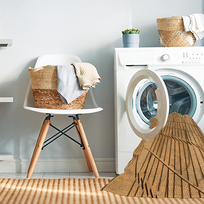 Machine Washable Transitional Orange Rug in a Washing Machine, wshpat3429org