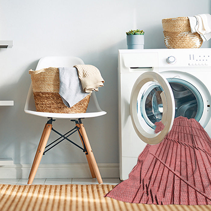 Machine Washable Transitional Light Coral Pink Rug in a Washing Machine, wshpat3429rd