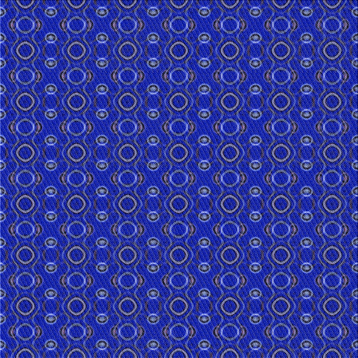 Round Patterned Blue Rug, pat343blu