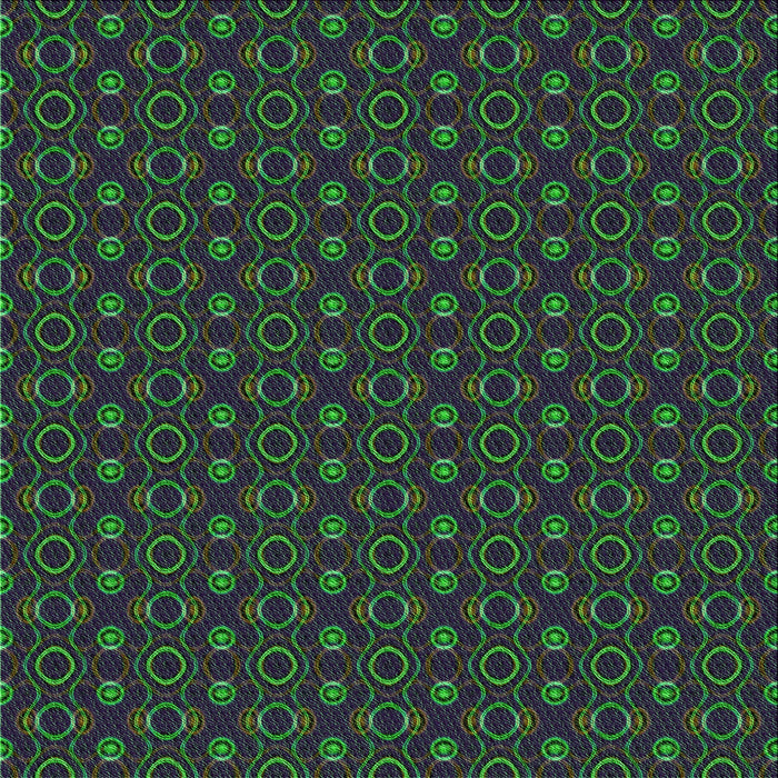 Round Patterned Night Blue Rug, pat343grn