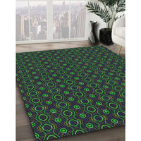 Patterned Night Blue Rug, pat343grn