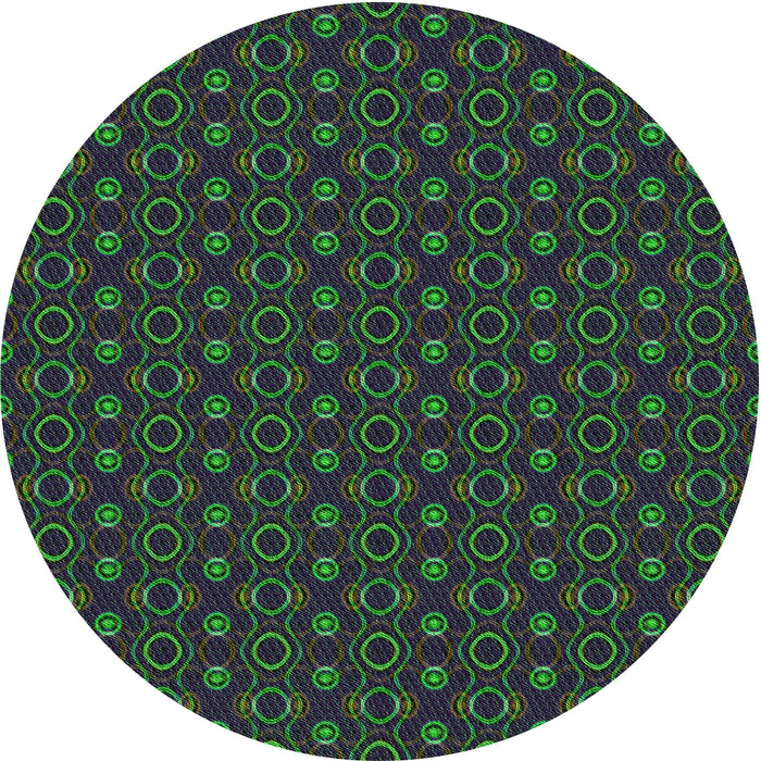 Square Patterned Night Blue Rug, pat343grn