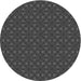 Square Patterned Charcoal Black Rug, pat343gry