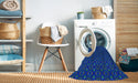 Machine Washable Transitional Cobalt Blue Rug in a Washing Machine, wshpat343lblu