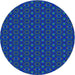 Square Patterned Cobalt Blue Rug, pat343lblu