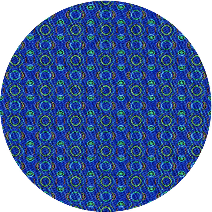 Square Machine Washable Transitional Cobalt Blue Rug in a Living Room, wshpat343lblu