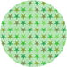 Square Patterned Light Green Rug, pat3430grn