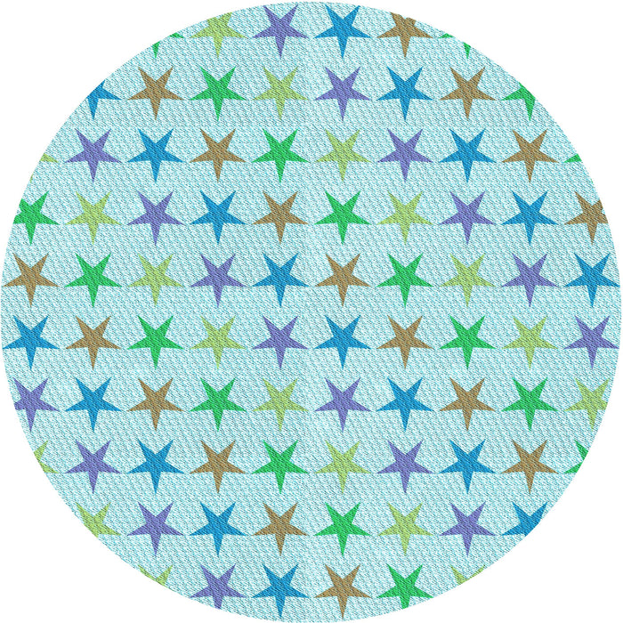Square Patterned Light Aquamarine Green Rug, pat3430lblu
