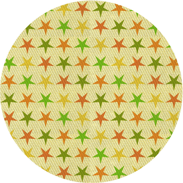 Square Patterned Orange Gold Rug, pat3430yw