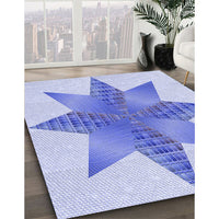 Patterned Blue Rug, pat3431blu