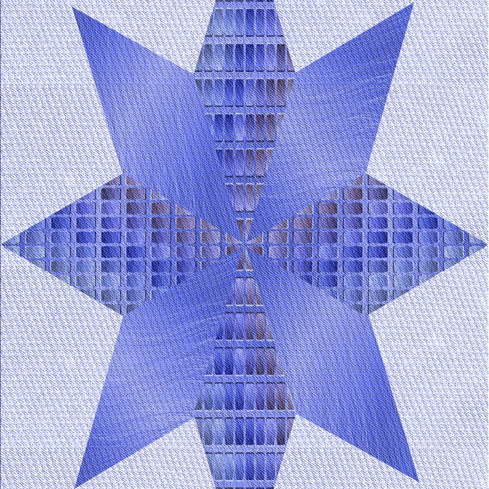 Machine Washable Transitional Blue Rug, wshpat3431blu