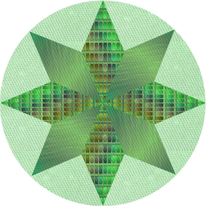 Square Patterned Light Green Rug, pat3431grn