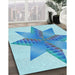 Machine Washable Transitional Blue Rug in a Family Room, wshpat3431lblu